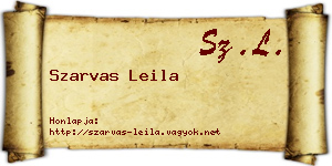 Szarvas Leila névjegykártya